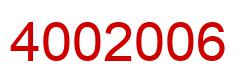 Número 4002006 imagen rojo