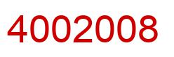 Número 4002008 imagen rojo