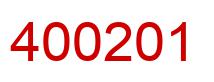 Number 400201 red image