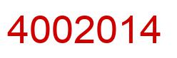 Number 4002014 red image