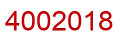 Number 4002018 red image