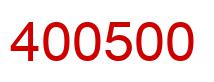 Number 400500 red image
