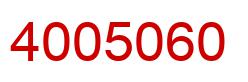 Number 4005060 red image