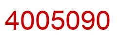Number 4005090 red image