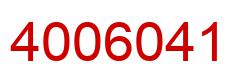Number 4006041 red image