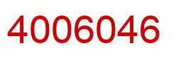 Number 4006046 red image