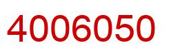 Number 4006050 red image