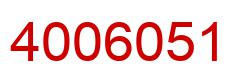 Number 4006051 red image