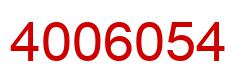 Number 4006054 red image
