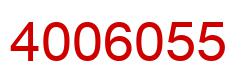 Number 4006055 red image