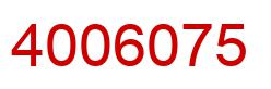 Number 4006075 red image