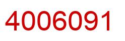 Number 4006091 red image
