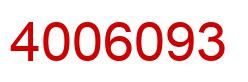 Number 4006093 red image