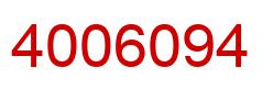 Number 4006094 red image