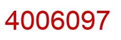 Number 4006097 red image