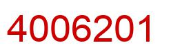 Number 4006201 red image