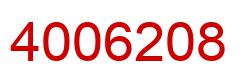 Number 4006208 red image