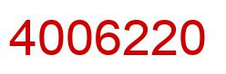 Number 4006220 red image