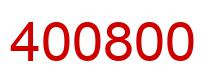 Number 400800 red image