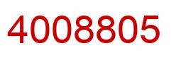 Number 4008805 red image