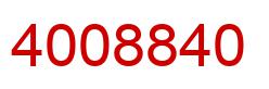 Number 4008840 red image