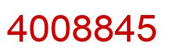 Number 4008845 red image