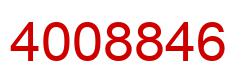 Number 4008846 red image
