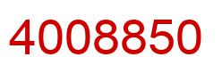Number 4008850 red image