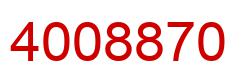 Number 4008870 red image
