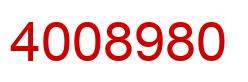 Number 4008980 red image