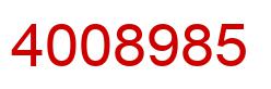 Number 4008985 red image