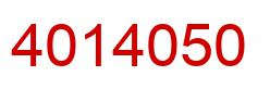 Number 4014050 red image