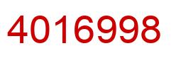 Number 4016998 red image