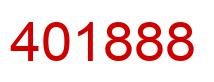 Number 401888 red image