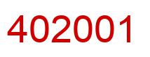 Number 402001 red image
