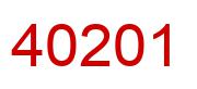 Number 40201 red image