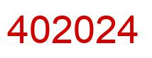 Number 402024 red image