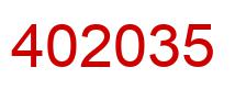 Number 402035 red image