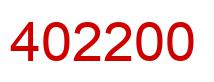 Number 402200 red image