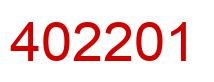 Number 402201 red image