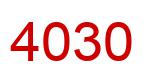 Number 4030 red image