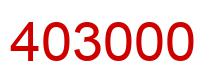 Number 403000 red image