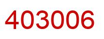 Number 403006 red image