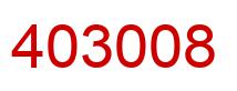 Number 403008 red image
