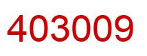 Number 403009 red image