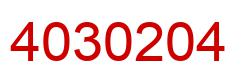 Number 4030204 red image