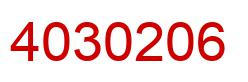 Number 4030206 red image