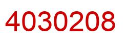 Número 4030208 imagen rojo