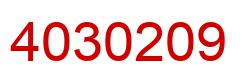 Number 4030209 red image