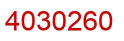 Number 4030260 red image